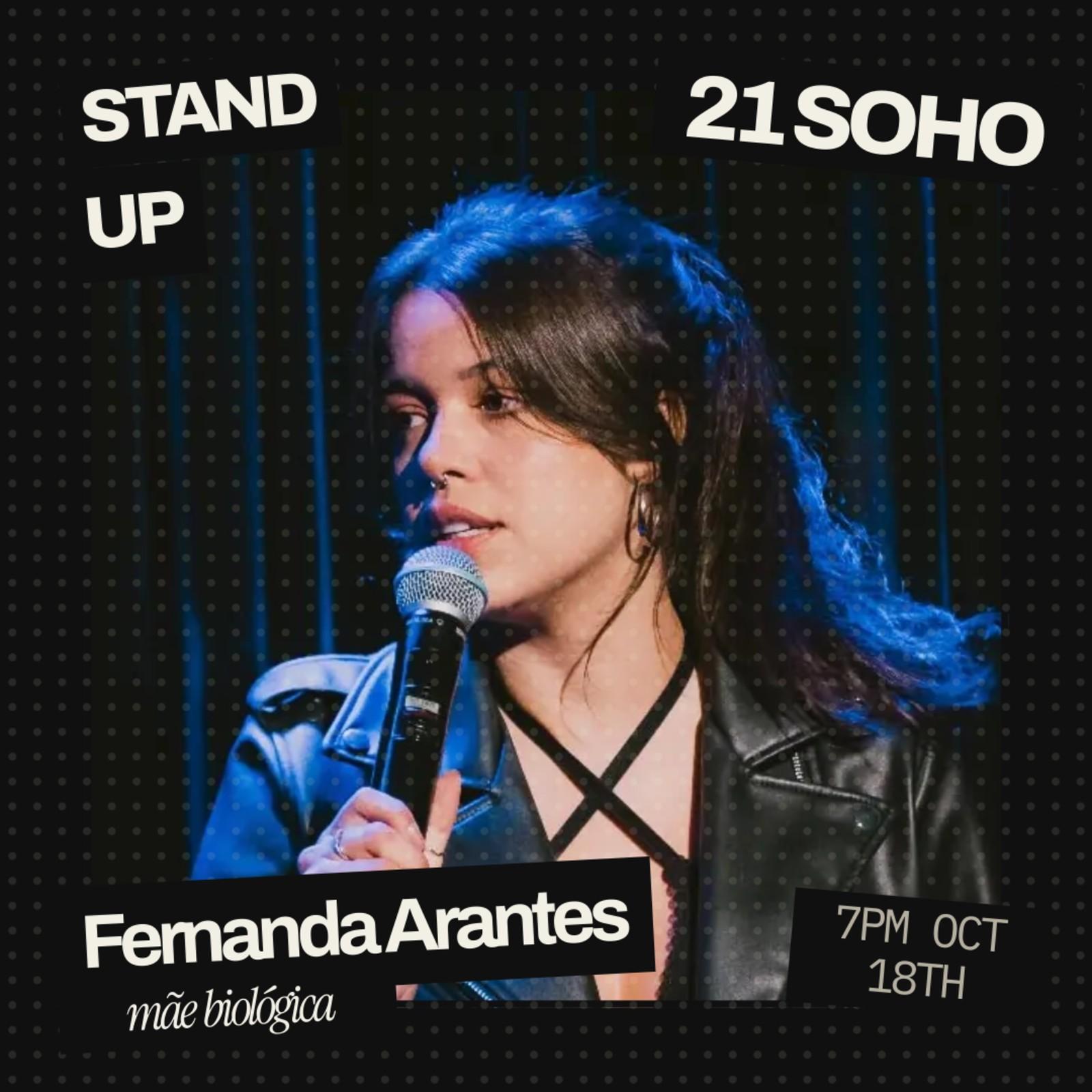 Fernanda Arantes stand up comedy — event artwork