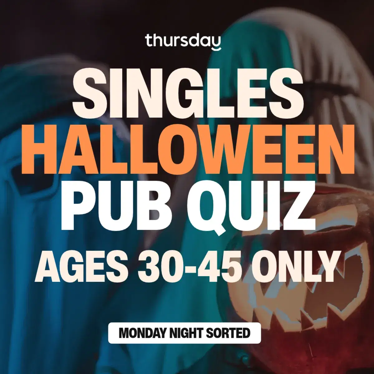 Tuesday | Halloween Singles Pub Quiz 30-45 — event artwork