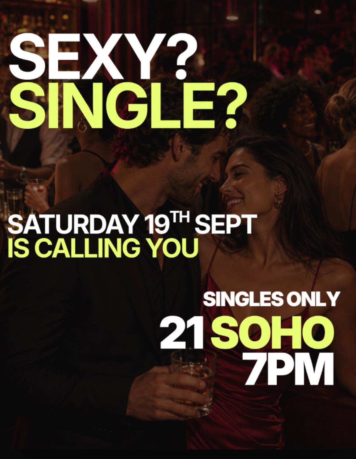 Saturday | Sexy Singles Saturday Night | Soho — event artwork