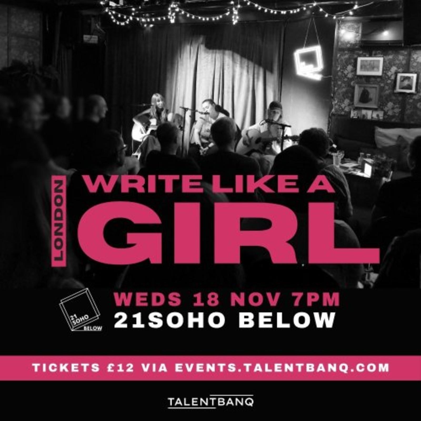 Write Like a girl — event artwork