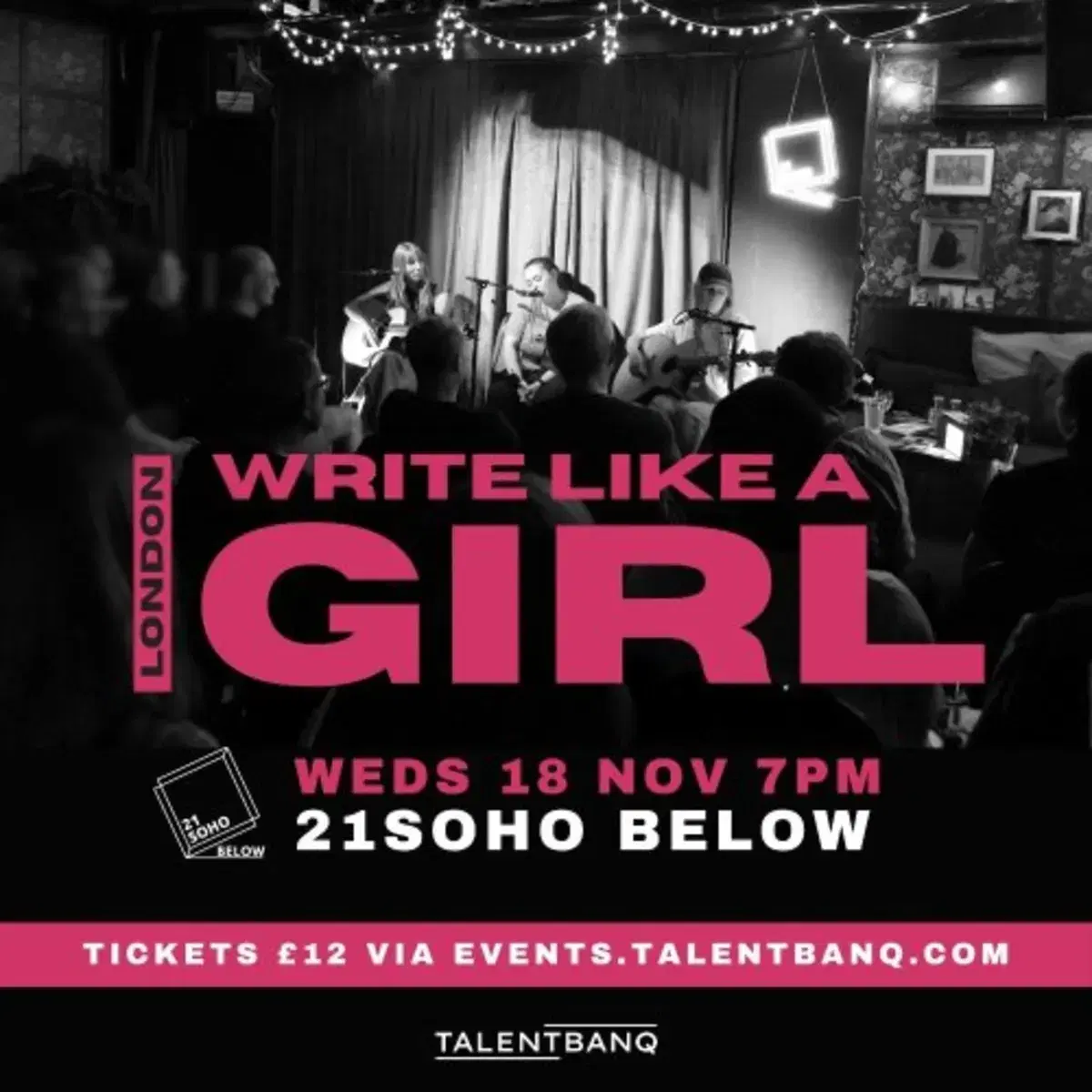 Write Like a girl — event artwork