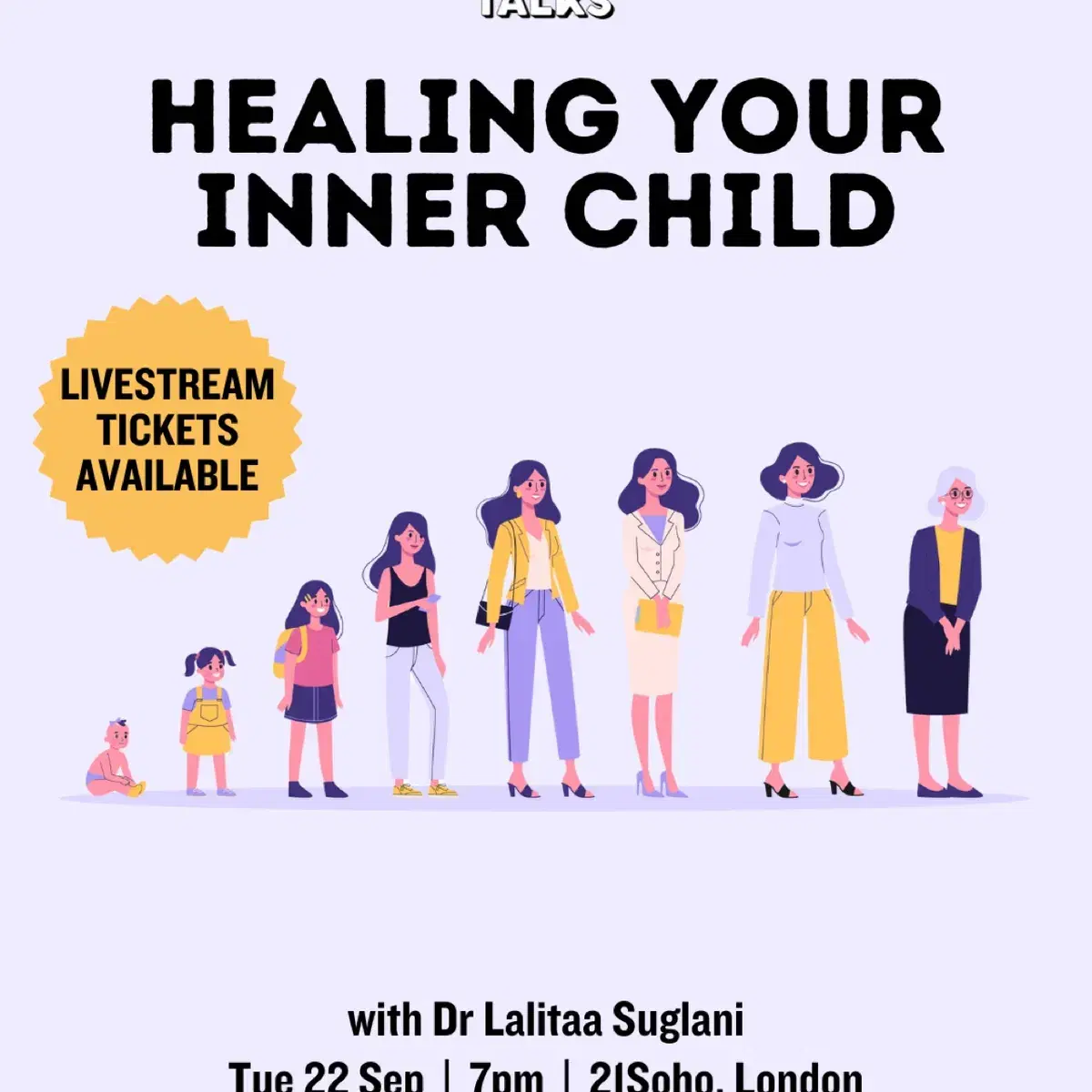 Healing Your Inner Child with Dr Lalitaa Suglani — event artwork