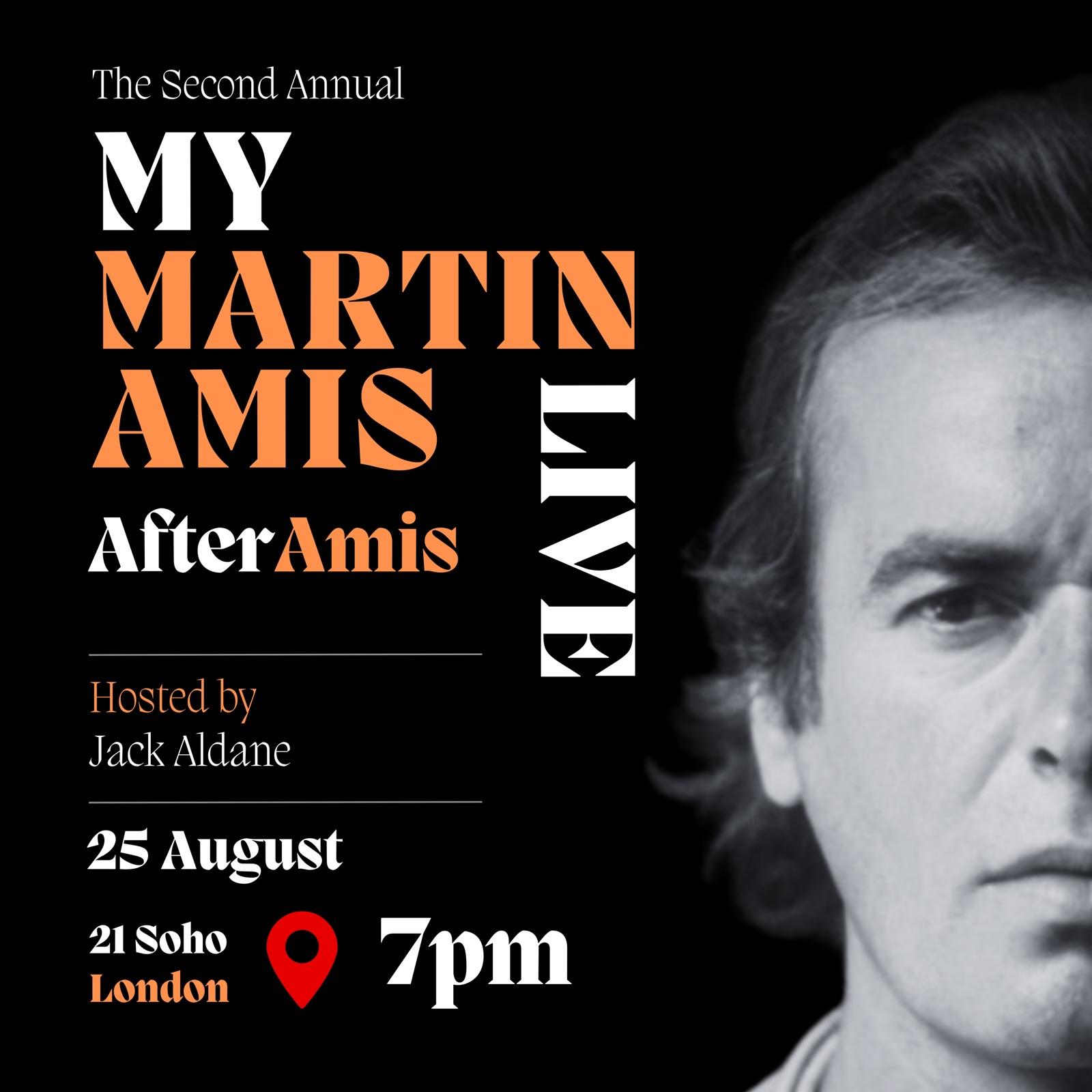 My Martin Amis Live: After Amis — event artwork