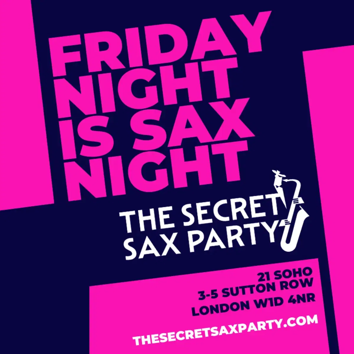 The Secret Sax Party — event artwork