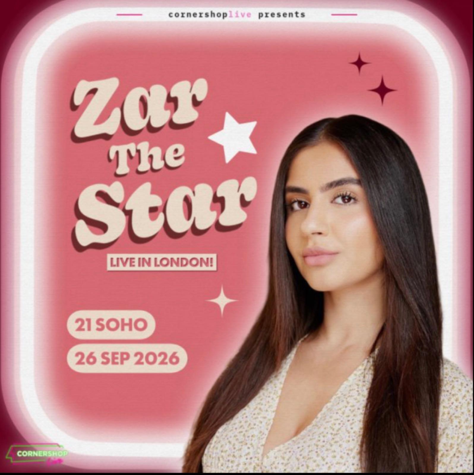Zar The Star Live In London — event artwork