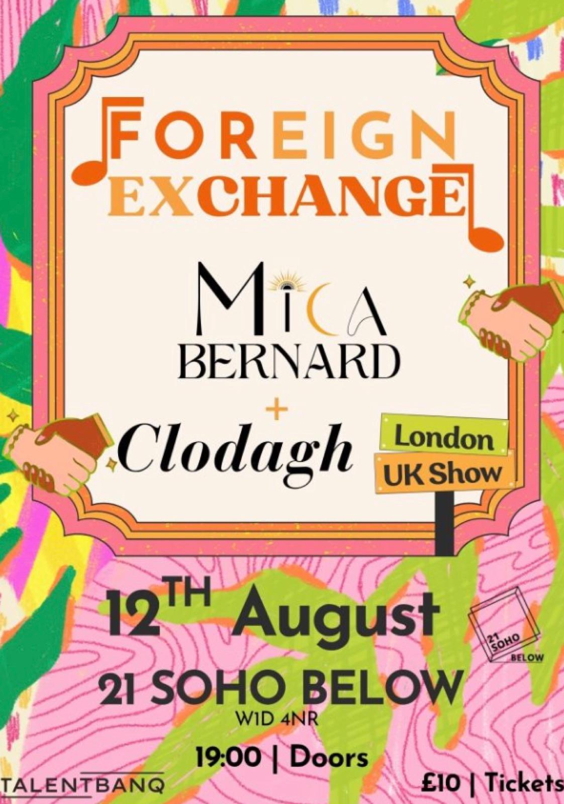 FOREIGN EXCHANGE (Mica Bernard & Clodagh) LIVE at 21Soho Below — event artwork