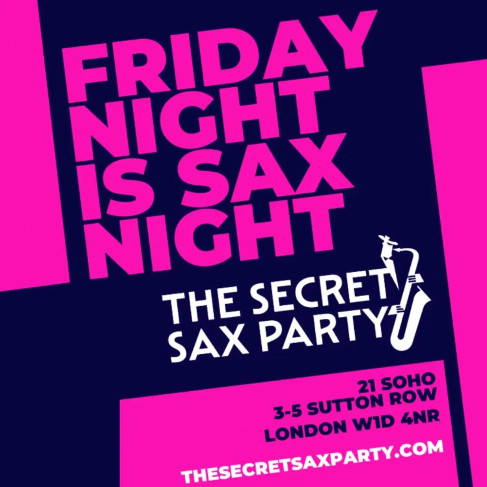 The Secret Sax Party — event artwork