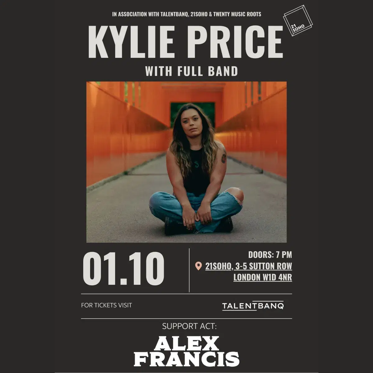 An Evening with Kylie Price (full band) — event artwork