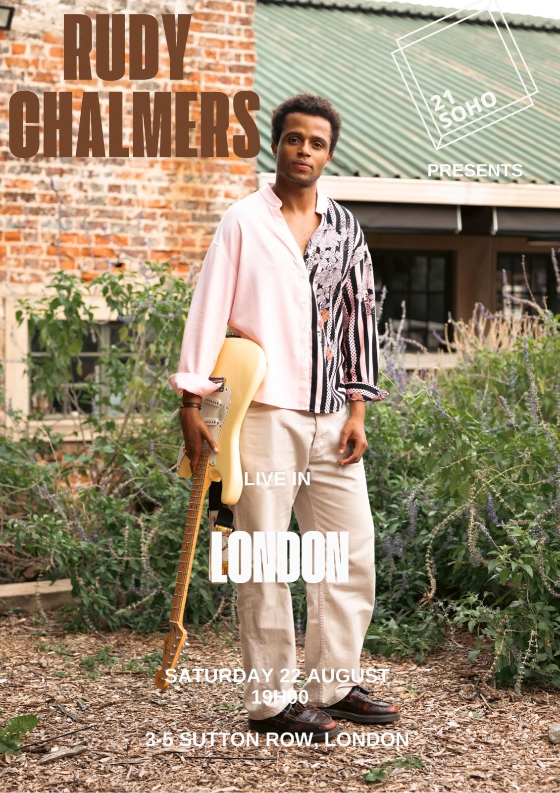 RUDY CHALMERS – LIVE IN LONDON — event artwork