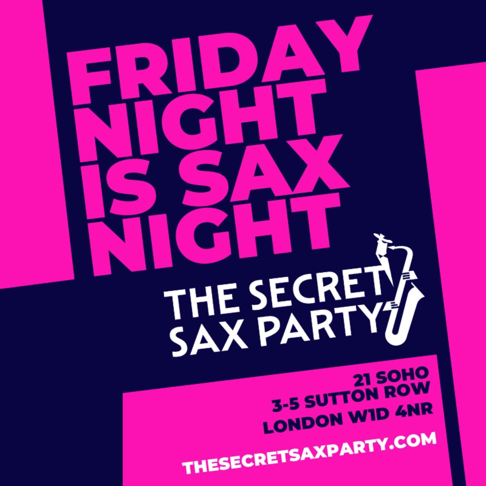 The Secret Sax Party — event artwork
