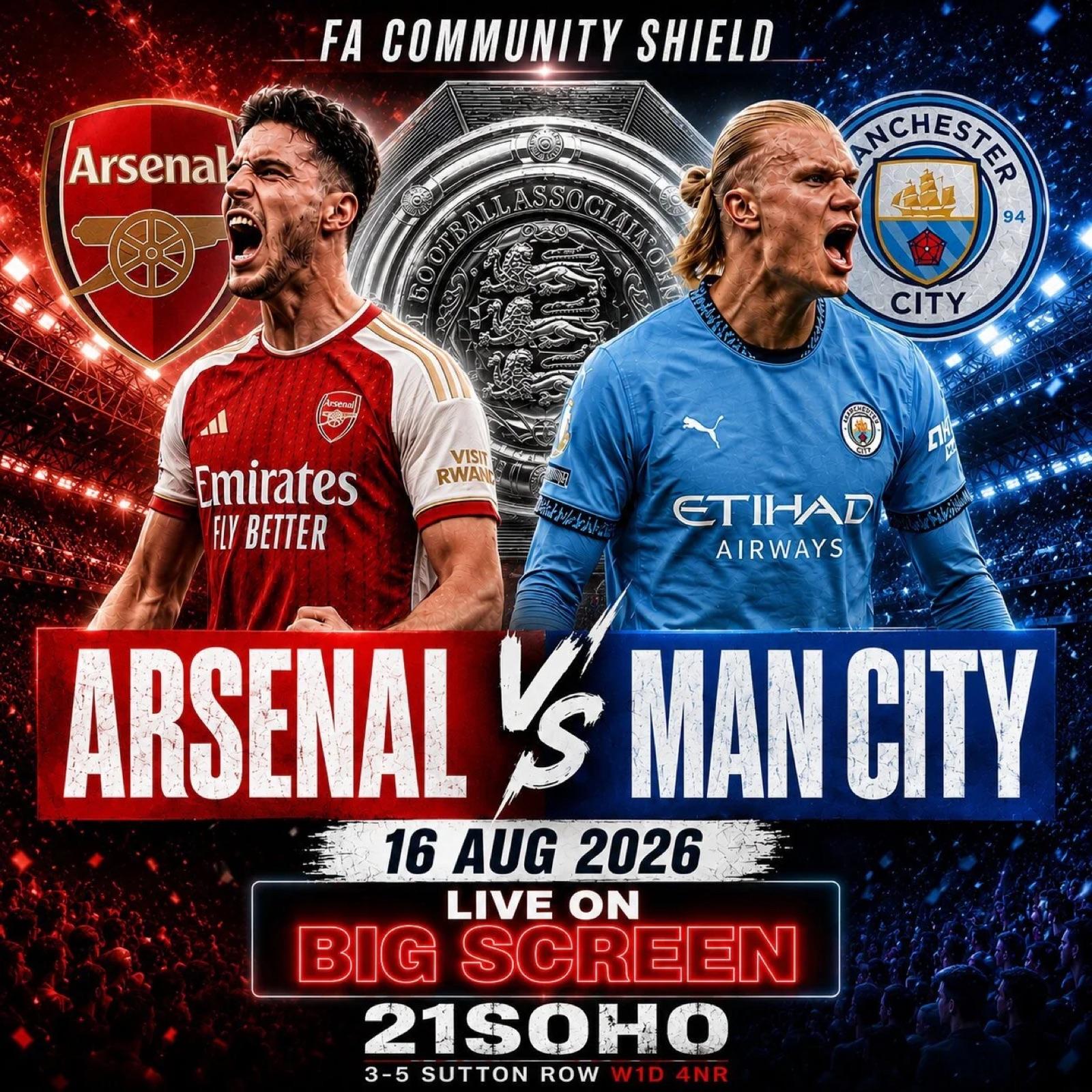 Arsenal vs Man City - FA Community Shield Live! — event artwork