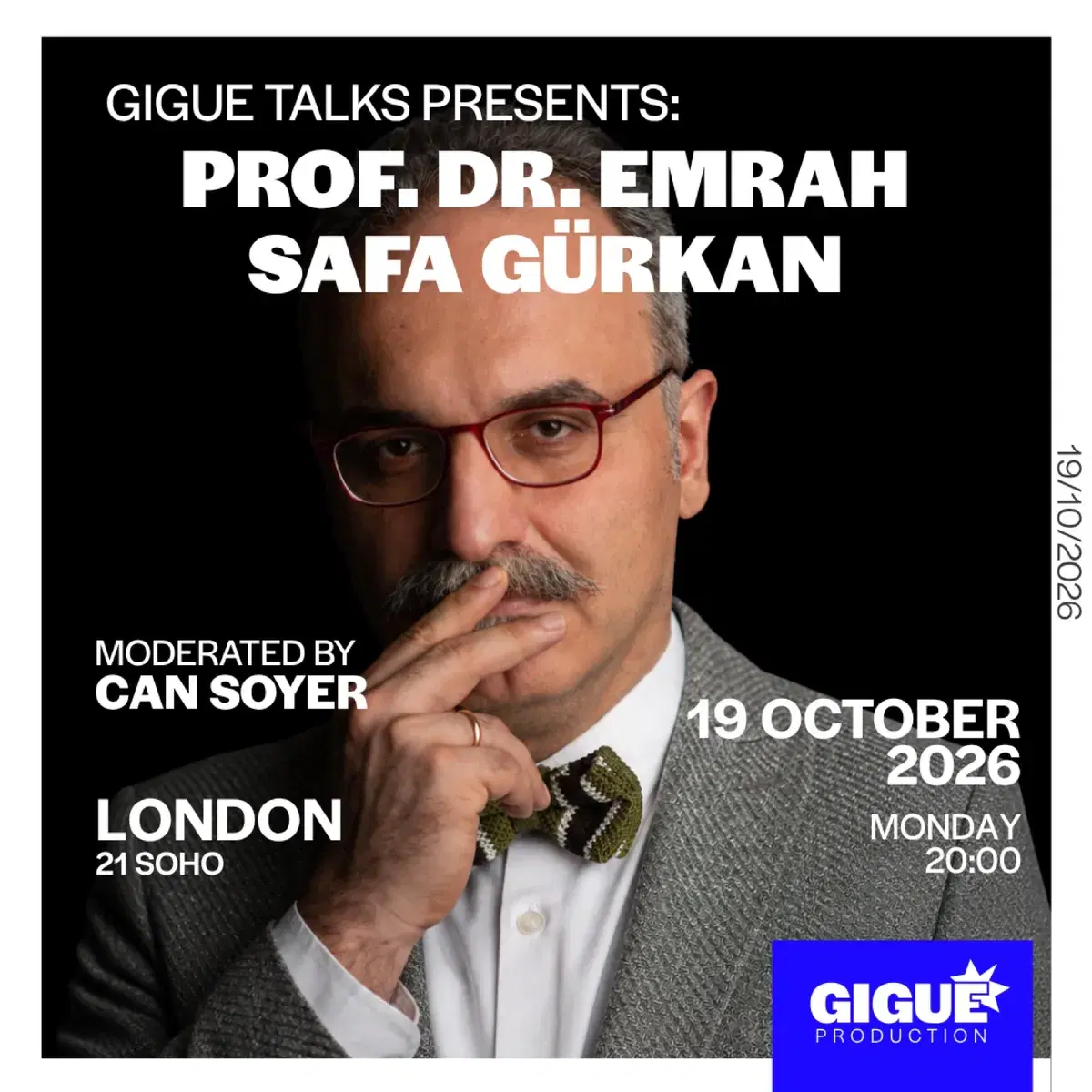 Gigue Talks Presents: Prof. Dr. Emrah Safa Gürkan — event artwork